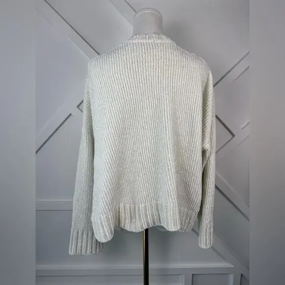 Show Me Your Mumu Oversized Jesse Sweater Cream Chenille Knit Size Small - Picture 7 of 12